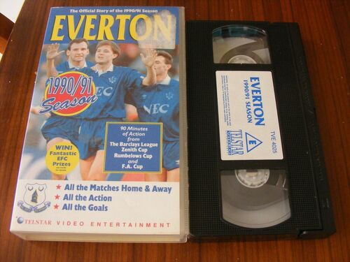 EVERTON FC SEASON 1990-91 VHS VIDEO REVIEW FREE P+P