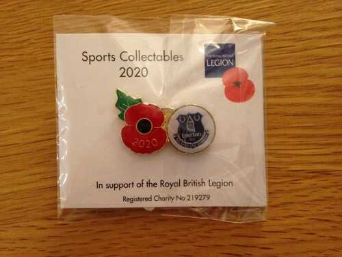 Rare Everton FC 2020 Remembrance Enamel Lapel Pin Badge British Legion