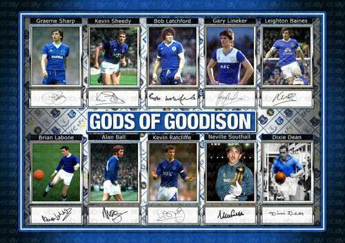 EFC - Everton - Gods Of Goodison -  ORIGINAL A4 Signed PHOTO PRINT MEMORABILIA