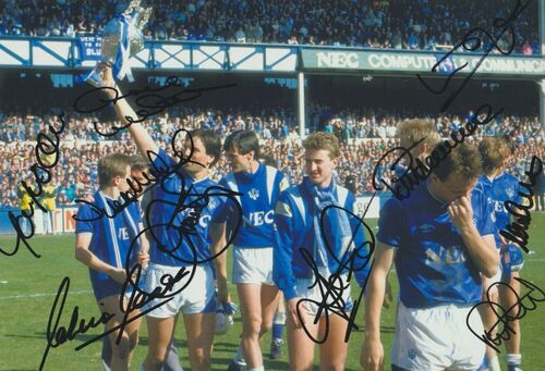 Everton Players Celebrate  League Champions 1987 - Multi Signed 12x8 photograph