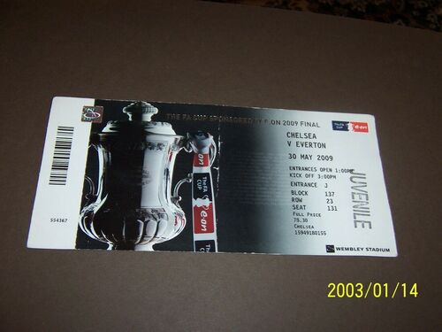 Chelsea v Everton FAC  final Ticket 2009