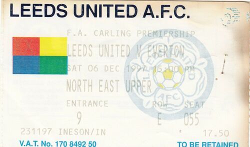 Ticket - Leeds United v Everton 06.12.97