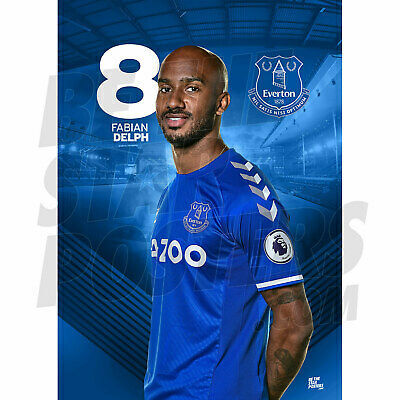 EVERTON FC Fabian Delph 20/21 Poster – OFFICIALLY LICENSED PRODUCT A3