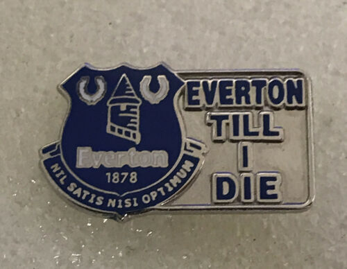 Very Rare Everton Supporter Enamel Badge – Collectable – Everton Til I Die