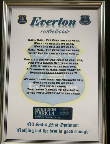 Everton Fc Print A4 Grand Old Team Toffees