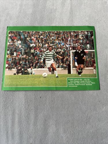 Original 1977 Dalglish Celtic Rare Football Poster Picture