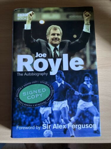 V RARE JOE ROYLE SIGNED AUTOBIOGRAPHY / BOOK – MAN CITY EVERTON OLDHAM ENGLAND