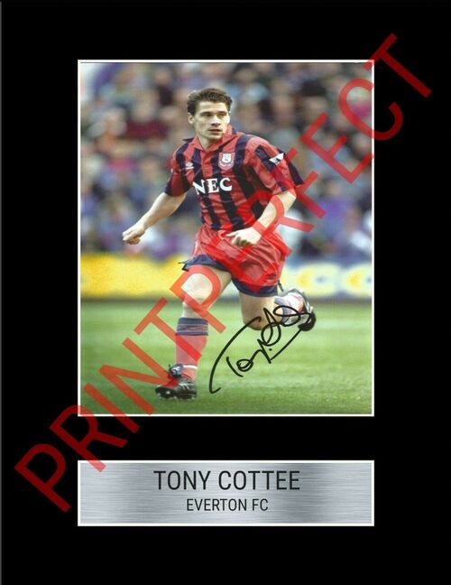 TONY COTTEE EVERTON FC LEGEND A4 SIGNED REPRINT POSTER ART WALL