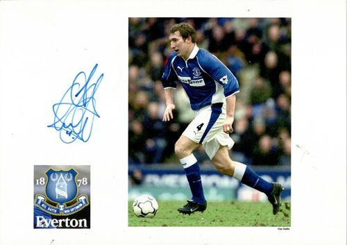 Signed picture Alan Stubbs Everton