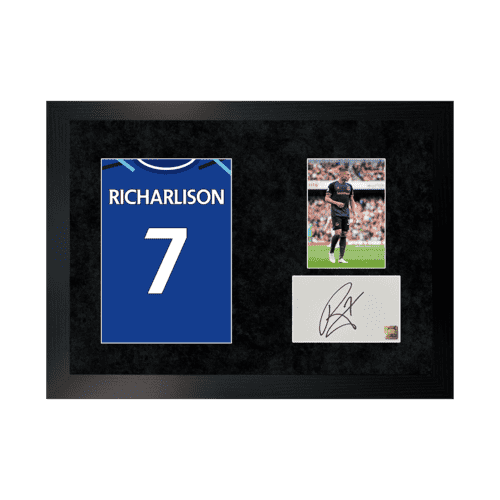 Authentic hand-signed Richarlison and Photo A3 Frame W/ COA