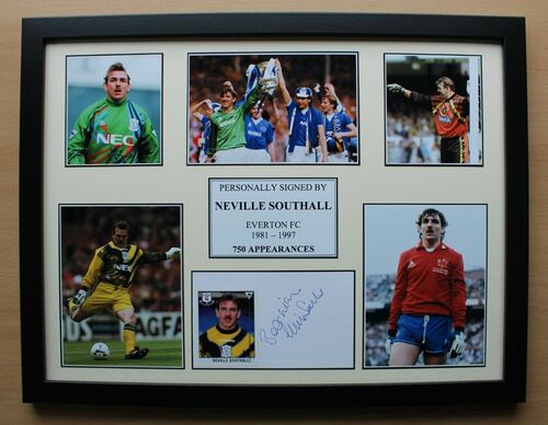 Neville Southall Signed Everton Multi Picture Career Display (20846)