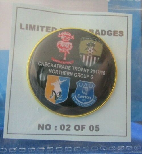 LINCOLN CITY NOTTS COUNTY MANSFIELD EVERTON CHECKATRADE TROPHY 2017 BLACK BADGE