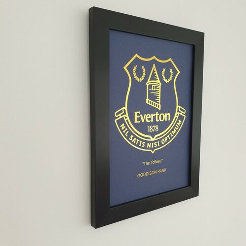 Everton F.C. Personalised Emblem, Foil Print, Hand Made, Prem. League