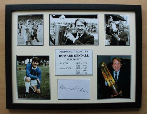 Howard Kendall Signed Everton Multi Picture Career Display (20914)