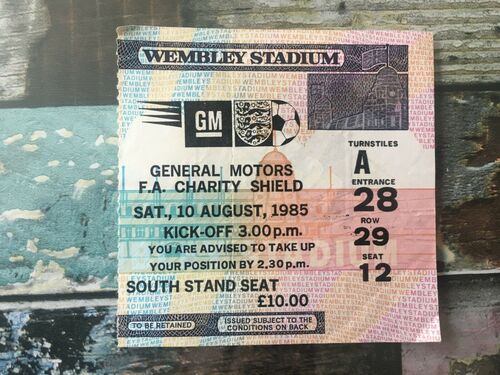 TICKET : Charity Shield 1985 Everton v Manchester United