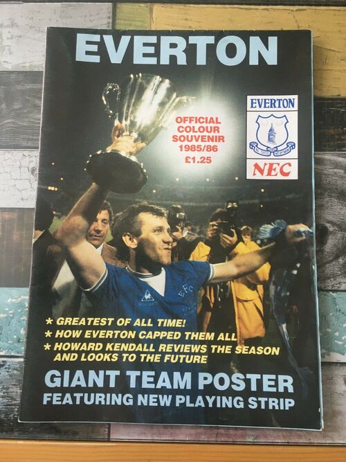 Everton Official Colour Souvenir poster 1985/86