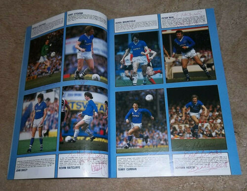 1984 FA Cup Final Programme Everton Fully Signed  x 13 v Watford