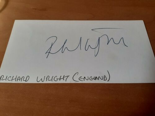 RICHARD WRIGHT - IPSWICH TOWN, ARSENAL, EVERTON hand signed autograph white card