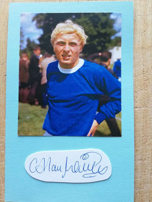 RARE!  ALAN WHITTLE EVERTON LEGEND HAND-SIGNED PHOTOCARD