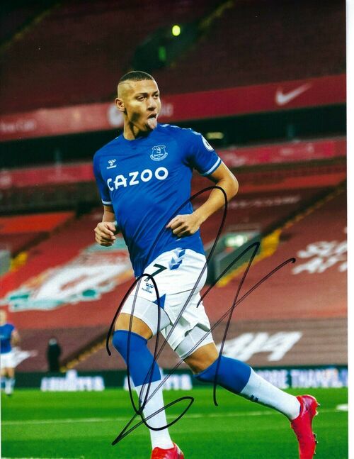 12x8 Inch 30x20cm HAND SIGNED PHOTO RICHARLISON EVERTON DERBY GOAL ANFIELD (7)