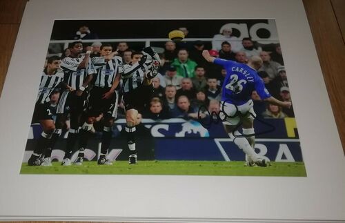 20x16 Inch 50x40cm MOUNTED EVERTON PHOTO HAND SIGNED By LEE CARSLEY