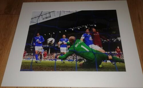 20x16 Inch 50x40cm MOUNTED EVERTON PHOTO HAND SIGNED By JAN MUCHA