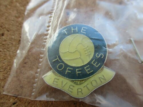 EVERTON THE TOFFEES EFC FOOTBALL TEAM CLUB BALL VINTAGE ENAMEL BROOCH PIN BADGE