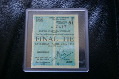 Everton v Man City 1933 FA Cup Final Ticket Coaster