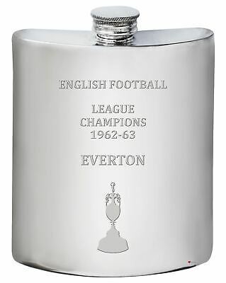 1st Division Football Champion Everton 1962 1963 6oz Pewter Hip Flask