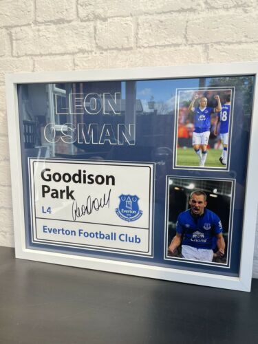 Leon Osman Signed Everton Sign Framed Memorabilia