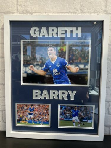 Gareth Barry Signed Photo Framed Everton Memorabilia
