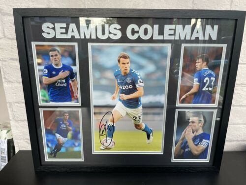 Seamus Coleman Signed Photo Framed Everton Memorabilia