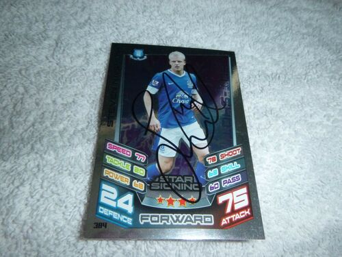 Steven Naismith Signed 2012/13 Match Attax Card Everton FC