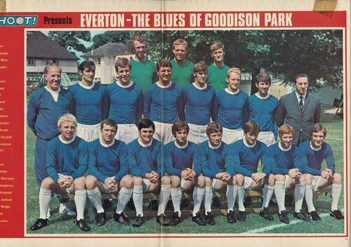 EVERTON TEAM original vintage football press clipping 28x44cm