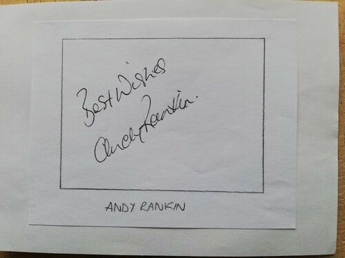ANDY RANKIN EVERTON LEGEND HAND-SIGNED INDEX CARD