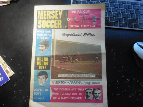 1970 Mersey Soccer Newspaper Everton Liverpool Leicester FA Cup The Kop 1969-70