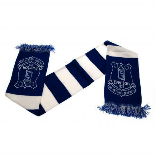 Everton FC Knitted Bar Scarf Blue and White Stripes Official Licensed Product