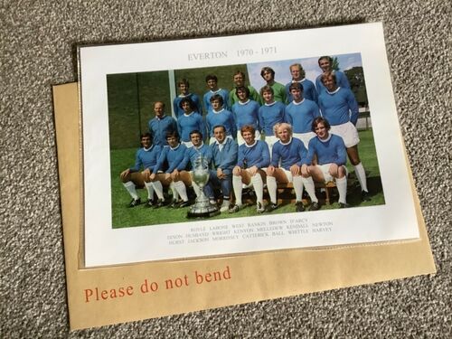 Everton Team Photo Picture 1970-1971 A4 Photographic Print